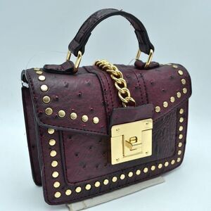Studded Croc Embossed Messenger Satchel Bag
